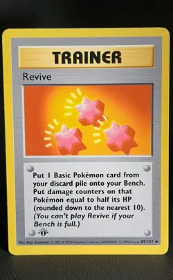 1st Edition Revive Pokemon TCG Base Set 1999 WOTC 89/102 LP - Image 2