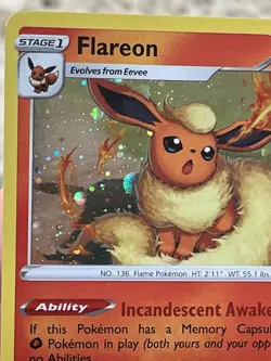 Pokemon TCG ~ Flareon Cosmos Holo Promo Semi-Swirl🌀 SWSH: Vivid Voltage 026/185 - Image 3