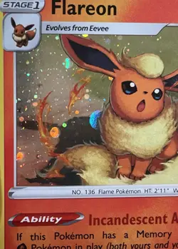 Pokemon TCG ~ Flareon Cosmos Holo Promo Semi-Swirl🌀 SWSH: Vivid Voltage 026/185 - Image 4
