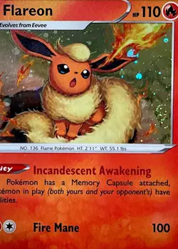 Pokemon TCG ~ Flareon Cosmos Holo Promo Semi-Swirl🌀 SWSH: Vivid Voltage 026/185 - Image 5
