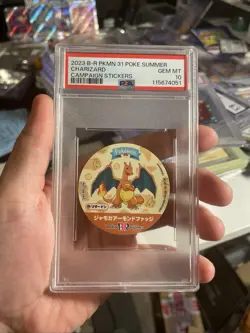 2023 Pokemon Charizard Baskin Robinns Campaign Sticker Psa 10 POP3 - Image 1