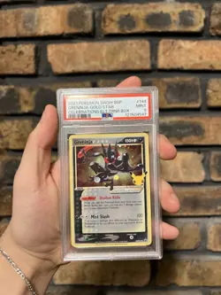 2021 POKEMON SWSH CELEBRATIONS ETB PROMO #144 GRENINJA-GOLD STAR - PSA 9 - Image 1