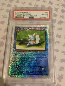 2002 Pokemon Legendary Collection Dark Wartortle Reverse Foil #39 PSA 8 - Image 1