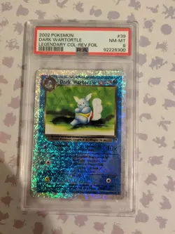 2002 Pokemon Legendary Collection Dark Wartortle Reverse Foil #39 PSA 8 - Image 2