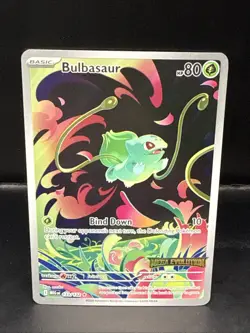 Pokemon Bulbasaur 133/132 Me01 Mega Evolution Illustration Rare Holo Stamped A - Image 1