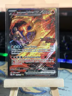 Pokemon TCG Team Rockets Moltres EX Destined Rivals SIR Stamped Promo 229/182 - Image 1