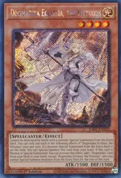 Yugioh! Dogmatika Ecclesia, the Virtuous - RA01-EN020 - Platinum Secret Rare - 1 - Image 1