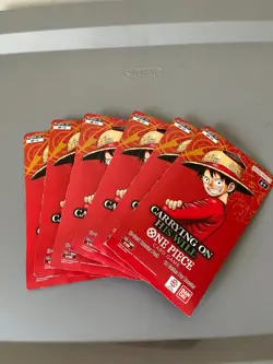 One Piece OP-13 Carrying on His Will Sleeved Booster Packs Lot of 6 Blisters - Image 1