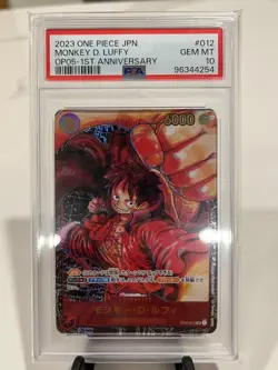 PSA 10 Monkey D. Luffy ST01-012 1st Anniversary Alternate Art One Piece Japanese - Image 1