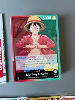 One Piece OP01 Monkey.D.Luffy Pre-Errata Alpha Demo Deck English - Image 3