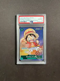 One Piece P-037 Luffy 1st Anniversary Tournament Participant Promo Anv PSA 10 GG - Image 1