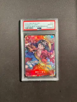 2023 One Piece Chinese Monkey D. Luffy Chinese New Year Promos PSA 10 No.18 LFZ - Image 1