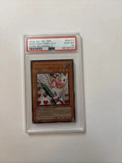 Yugioh Card Injection Fairy Lily DB2-EN171 Dark Beginning 2 2005 PSA 10 GEM MINT - Image 1