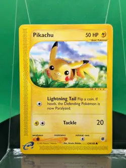 Pikachu 124/165 Expedition Base Set Common 2002 Pokemon e-Card WoTC - Image 3