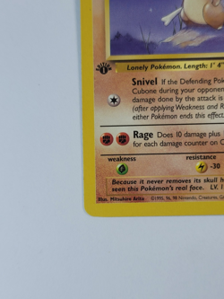Pokemon Card 1st Edition Cubone 50/64 Jungle Regular US - Image 5