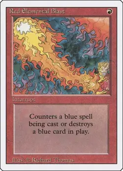 Red Elemental Blast Revised 3rd Edition Magic The Gathering MTG Card - Image 1