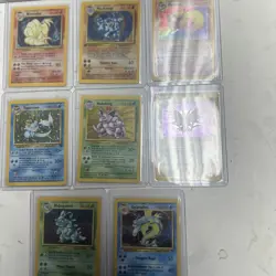 Vintage Pokemon Cards Lot. Base Set/1 1st Edition. Cards Played With. - Image 1