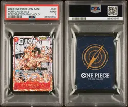 PSA 9 GEM Mint Ace OP02-013 MINI Manga Alt Art Japanese One Piece Card HOLO - Image 2