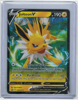 2021 Pokemon Card Jolteon V SWSH151 Black Star Promo - Image 1