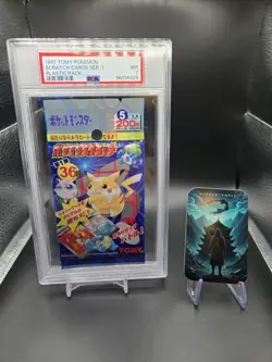 1997 Tomy Pokemon Scratch Cards Series 1 Plastic Pack PSA 7 - Image 1