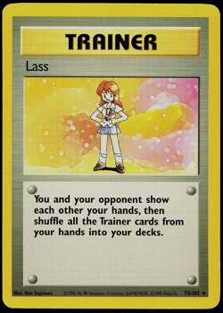 Lass - 75/102 - Pokemon Base Set Unlimited Rare Card 1999 WOTC MP - Image 1
