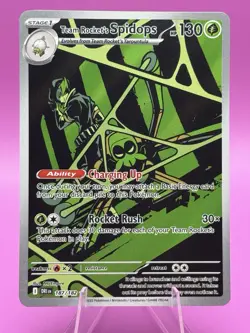 Pokemon TCG Team Rockets Spidops Card 187/182 Destined Rivals NM Condition - Image 1