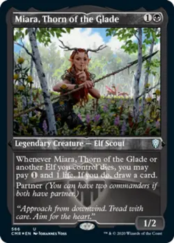 Miara, Thorn of the Glade - Foil Etched x1 - Commander Legends - Light Play, Eng - Image 1