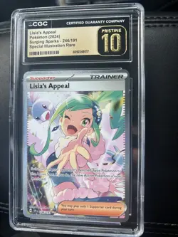 2024 Pokemon Surging Sparks SIR Lisia's Appeal #246 CGC Pristine 10 - Image 1