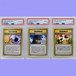 Pokemon Japanese Banned Koga's Ninja Trick, Moo Moo Milk & ... Set PSA 8 NM/Mint - Image 1