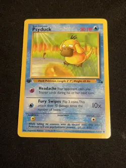 Psyduck 53/62 Fossil Regular 1st Edition Pokemon WOTC LP/NM - Image 1