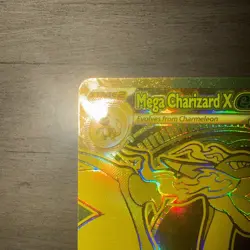 Pokemon TCG Gold Hyper Rare Mega Charizard X EX 130/094 Phantasmal Flames NM - Image 3