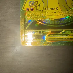 Pokemon TCG Gold Hyper Rare Mega Charizard X EX 130/094 Phantasmal Flames NM - Image 5
