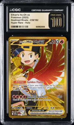 2025 POKEMON DESTINED RIVALS #239 ETHAN'S HO-OH CGC 10 PRISTINE - Image 1