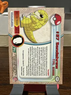 Sandshrew #27 - 1999 Topps Pokemon Series 1 Blue Logo Non-Holo NM - Image 2
