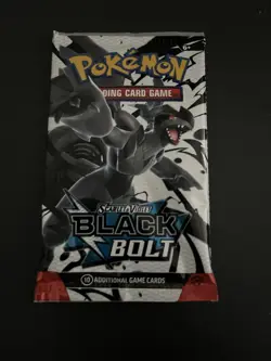 Heavy 22.73g Pokemon TCG SV 10.5 Black Bolt Booster Pack Sealed! - Image 2