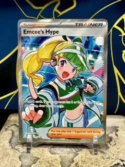 Pokemon: Emcee's Hype - 220/182 - SV10: Destined Rivals (DRI) Ultra Rare - Image 1
