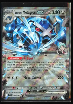 Steven's Metagross ex 145/182 SV10: Destined Rivals - Pokemon TCG - NM - Image 1