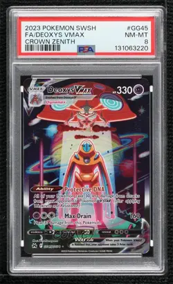 Full Art - Deoxys VMAX Pokemon Sword & Shield Crown Zenith Galarian Gallery - Image 1