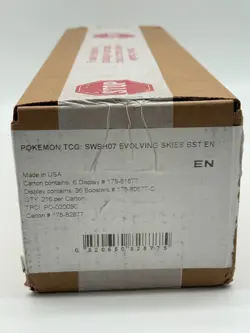 Pokemon TCG English SWSH07 Sword & Shield Evolving Skies Booster Box Case Sealed - Image 1