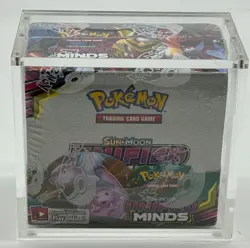 Pokemon TCG Sun & Moon Unified Minds Booster Display Box Sealed w/ Acrylic Case - Image 3