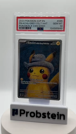 Pokemon Pikachu with Grey Felt Hat Van Gogh 085 Promo PSA 10 Graded GEM MINT - Image 2