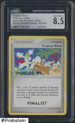 2009 Pokemon Black Star Promo World Championships Finalist Tropical Wind CGC 8.5 - Image 1