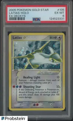 PSA 6 LATIAS GOLD STAR HOLO EX DEOXYS 2005 POKEMON NEW CERTIFICATION - Image 1