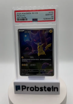 2025 Pokemon 151 CS Simplified Chinese Art Rare #172 Pikachu PSA 10 GEM MINT - Image 2