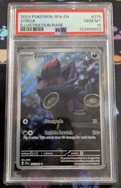 Pokemon TCG Zorua 075/064 Shrouded Fable Illustration Rare Holo PSA 10 - Image 1