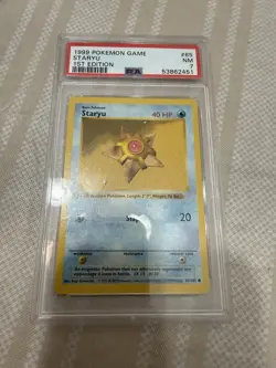 1999 Pokemon Staryu 1st Edition Shadowless Base Set 65/102 PSA 7 - Image 1