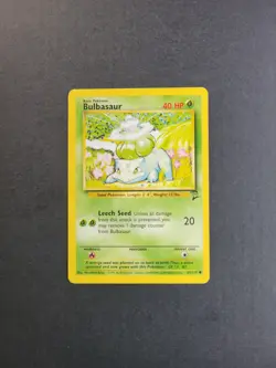 Bulbasaur 67/130 Pokemon TCG Base Set 2 Regular Common MP - Image 2