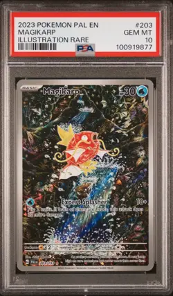 Pokemon Paldea Evolved magikarp 203 Illustration Rare gem 10 - Image 1