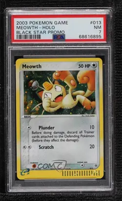 Meowth (EX Series Collector's Tin) Holo Pokemon Nintendo Black Star Promo PSA 7 - Image 1