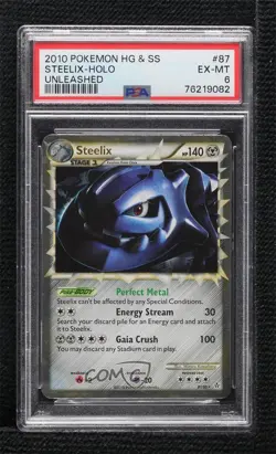 Steelix Prime Holo Pokemon HeartGold & SoulSilver Unleashed PSA 6 2010 - Image 1